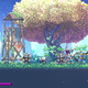 A screenshot of Skul surrounded by a plethora of enemies in Skul: The Hero Slayer.